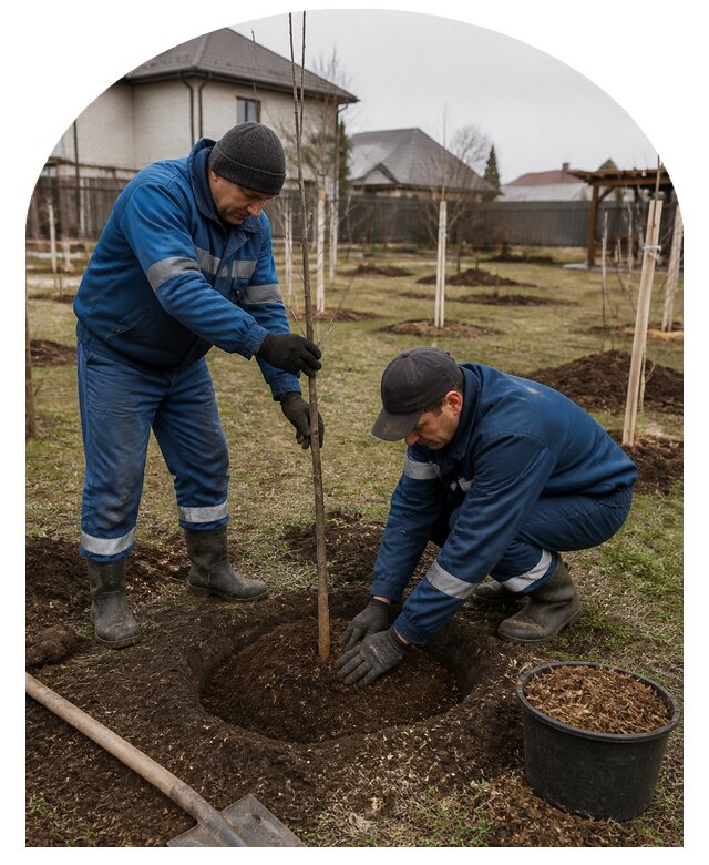 Посадка плодовых деревьев в Губахе по цене от 2592 р. | Метпроект-Гбх